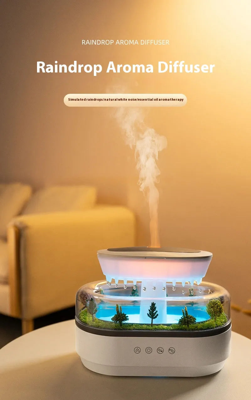 Humidificador con aroma a gotas de lluvia para paisajes