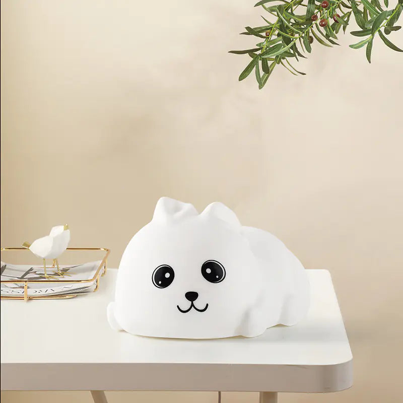 Creative Silicone LED Rabbit Night Light for Bedroom