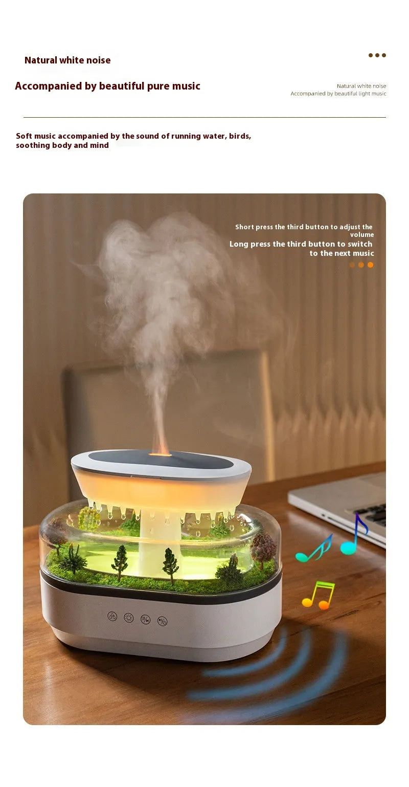 Humidificador con aroma a gotas de lluvia para paisajes