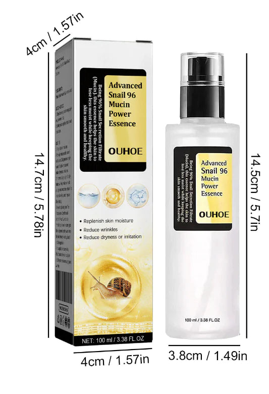 Esencia facial de mucina de caracol coreana al 96 %: antiedad e iluminadora