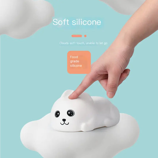 Creative Silicone LED Rabbit Night Light for Bedroom